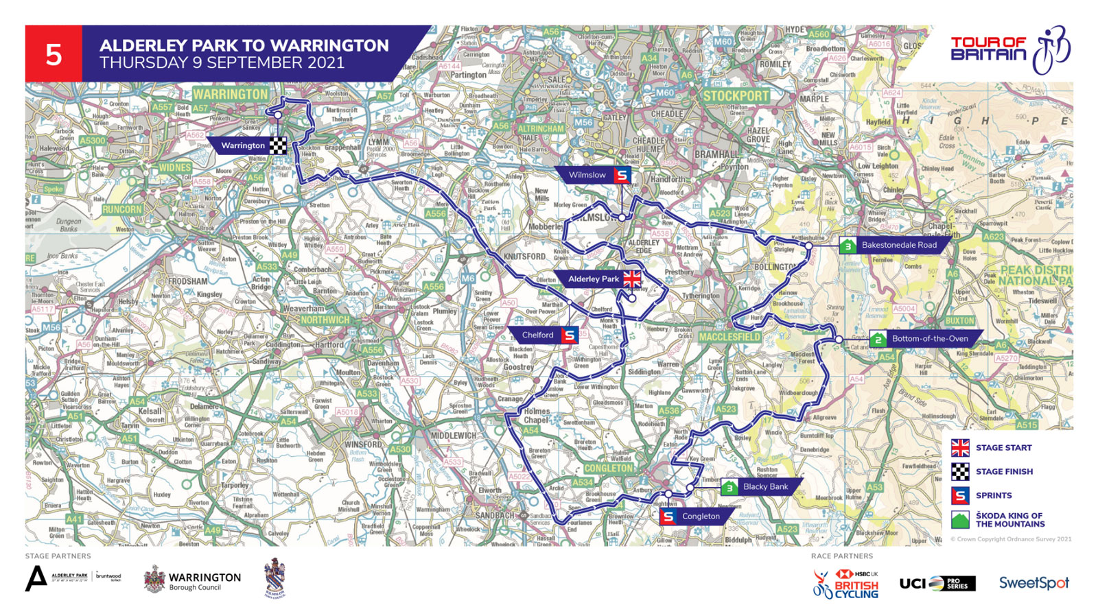 Tour of Britain returning to Cheshire's famous Peak District climbs